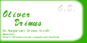 oliver drimus business card