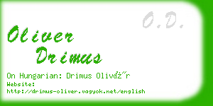 oliver drimus business card